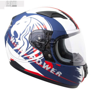 Casco CGM 215G Wild Blanco/Azul Mate
