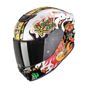 Casco SCORPION EXO-Junior Air YUCATAN Blanco-Naran