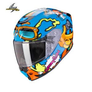 Casco SCORPION EXO-Junior Air FUN Azul/Naranja