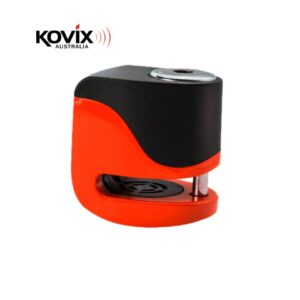 Candado de disco KOVIX Alarma 120db Naranja