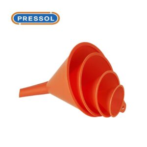 Juego 4 Embudos PRESSOL Plástico Naranja