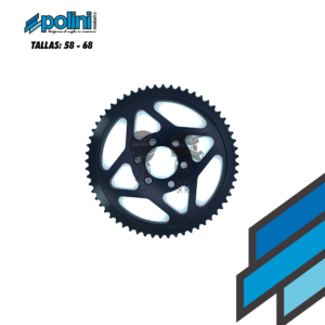 POLINI Corona Minimoto Paso 25H Ergal Negro 910RS