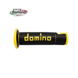 Puños DOMINO On Road RACING Negro/Amarillo 120mm